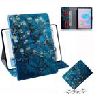 For Galaxy Tab S6 T860 / T865 3D Colored Drawing Horizontal Flip Leather Case with Holder & Card Slots & Wallet(Apricot Flower) - 1