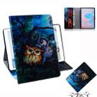 For Galaxy Tab S6 T860 / T865 3D Colored Drawing Horizontal Flip Leather Case with Holder & Card Slots & Wallet(Oil Painting Owl) - 1