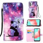 For Samsung Galaxy A32 5G 3D Painting Horizontal Flip Leather Case with Holder & Card Slot & Lanyard(Panda) - 1