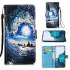 For Samsung Galaxy S21 5G 3D Painting Horizontal Flip Leather Case with Holder & Card Slot & Lanyard(Waves) - 1