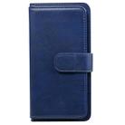 For Huawei Mate 40 Pro Multifunctional Magnetic Copper Buckle Horizontal Flip Solid Color Leather Case with 10 Card Slots & Wallet & Holder & Photo Frame(Dark Blue) - 2