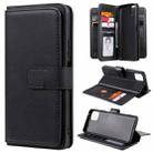 For Huawei Enjoy 20 5G Multifunctional Magnetic Copper Buckle Horizontal Flip Solid Color Leather Case with 10 Card Slots & Wallet & Holder & Photo Frame(Black) - 1