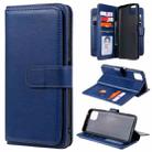 For Huawei Enjoy 20 5G Multifunctional Magnetic Copper Buckle Horizontal Flip Solid Color Leather Case with 10 Card Slots & Wallet & Holder & Photo Frame(Dark Blue) - 1