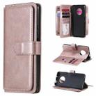 For Huawei Enjoy 20 Plus 5G Multifunctional Magnetic Copper Buckle Horizontal Flip Solid Color Leather Case with 10 Card Slots & Wallet & Holder & Photo Frame(Rose Gold) - 1