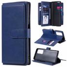 For Huawei Honor Play4 / Maimang 9 Multifunctional Magnetic Copper Buckle Horizontal Flip Solid Color Leather Case with 10 Card Slots & Wallet & Holder & Photo Frame(Dark Blue) - 1