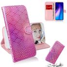 For Xiaomi Redmi Note 8 Solid Color Colorful Magnetic Buckle Horizontal Flip PU Leather Case with Holder & Card Slots & Wallet & Lanyard(Pink) - 1