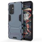 For OnePlus 9 PC + TPU Shockproof Protective Case with Holder(Navy Blue) - 1