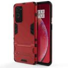 For OnePlus 9 Pro PC + TPU Shockproof Protective Case with Holder(Red) - 1