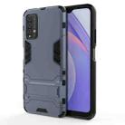 For Xiaomi Redmi Note 9 4G PC + TPU Shockproof Protective Case with Holder(Navy Blue) - 1