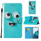 For Samsung Galaxy S21+ 5G Cross Texture Painting Pattern Horizontal Flip Leather Case with Holder & Card Slots & Wallet & Lanyard(Big-eye Monster) - 1