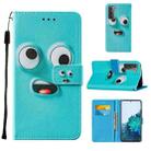 For Samsung Galaxy S21 5G Cross Texture Painting Pattern Horizontal Flip Leather Case with Holder & Card Slots & Wallet & Lanyard(Big-eye Monster) - 1