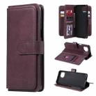 For Motorola Moto G 5G Plus Multifunctional Magnetic Copper Buckle Horizontal Flip Solid Color Leather Case with 10 Card Slots & Wallet & Holder & Photo Frame(Wine Red) - 1