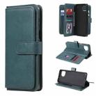 For Motorola Moto G 5G Plus Multifunctional Magnetic Copper Buckle Horizontal Flip Solid Color Leather Case with 10 Card Slots & Wallet & Holder & Photo Frame(Dark Green) - 1