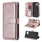 For Motorola Moto G 5G Plus Multifunctional Magnetic Copper Buckle Horizontal Flip Solid Color Leather Case with 10 Card Slots & Wallet & Holder & Photo Frame(Rose Gold) - 1