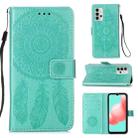 For Samsung Galaxy A32 5G Dream Catcher Printing Horizontal Flip Leather Case with Holder & Card Slots & Wallet & Lanyard(Green) - 1