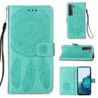 For Samsung Galaxy S21+ 5G Dream Catcher Printing Horizontal Flip Leather Case with Holder & Card Slots & Wallet & Lanyard(Green) - 1
