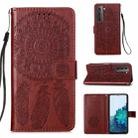 For Samsung Galaxy S21+ 5G Dream Catcher Printing Horizontal Flip Leather Case with Holder & Card Slots & Wallet & Lanyard(Brown) - 1