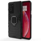 For OnePlus 9 Pro PC + TPU Shockproof Protective Case with Magnetic Ring Holder(Black) - 1