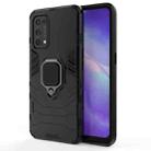 For OPPO Reno5 PC + TPU Shockproof Protective Case with Magnetic Ring Holder(Black) - 1