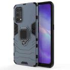 For OPPO Reno5 PC + TPU Shockproof Protective Case with Magnetic Ring Holder(Navy Blue) - 1