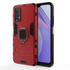 For Xiaomi Redmi Note 9 4G PC + TPU Shockproof Protective Case with Magnetic Ring Holder(Red) - 1