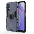 For Xiaomi Redmi Note 9 4G PC + TPU Shockproof Protective Case with Magnetic Ring Holder(Navy Blue) - 1