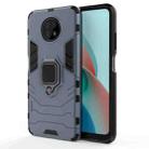 For Xiaomi Redmi Note 9 5G PC + TPU Shockproof Protective Case with Magnetic Ring Holder(Navy Blue) - 1