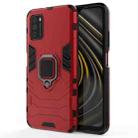 For Xiaomi Poco M3 PC + TPU Shockproof Protective Case with Magnetic Ring Holder(Red) - 1