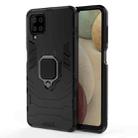 For Samsung Galaxy A12 5G PC + TPU Shockproof Protective Case with Magnetic Ring Holder(Black) - 1