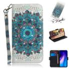 For Xiaomi Redmi Note 8 3D Colored Drawing Horizontal Flip Leather Case with Holder & Card Slot & Wallet & Lanyard(Peacock Wreath) - 1