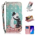 For Xiaomi Redmi Note 8 3D Colored Drawing Horizontal Flip Leather Case with Holder & Card Slot & Wallet & Lanyard(Black White Cat) - 1