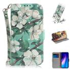 For Xiaomi Redmi Note 8 3D Colored Drawing Horizontal Flip Leather Case with Holder & Card Slot & Wallet & Lanyard(Watercolor Flower) - 1