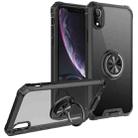 Armor Ring PC + TPU Magnetic Shockproof Protective Case For iPhone XR(Black) - 1