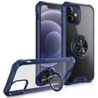 Armor Ring PC + TPU Magnetic Shockproof Protective Case For iPhone 12 mini(Blue) - 1