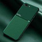 Classic Tilt Strip Grain Magnetic Shockproof PC + TPU Case For iPhone 8 Plus / 7 Plus(Green) - 1