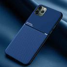 For iPhone 11 Pro Classic Tilt Strip Grain Magnetic Shockproof PC + TPU Case (Blue) - 1