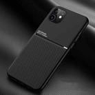 For iPhone 12 mini Classic Tilt Strip Grain Magnetic Shockproof PC + TPU Case (Black) - 1