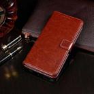 For Cubot C30 idewei Crazy Horse Texture Horizontal Flip Leather Case with Holder & Card Slots & Wallet(Brown) - 1