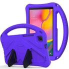 For Samsung Galaxy Tab A 8.0 (2019) T290 / T295 EVA Flat Anti Falling Protective Case Shell with Holder(Purple) - 1