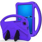 For Huawei MediaPad M3 Lite 8.0 /  M6 8.4 EVA Flat Anti Falling Protective Case Shell with Holder(Purple) - 1