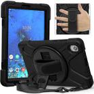 For Lenovo Tab M8 (2020) TB-8705F 8.0 inch Shockproof Colorful Silicone + PC Protective Case with Holder & Shoulder Strap & Hand Strap(Black) - 1