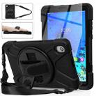 For Lenovo Tab M8 (2020) TB-8705F 8.0 inch Shockproof Colorful Silicone + PC Protective Case with Holder & Shoulder Strap & Hand Strap(Black) - 3