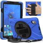 For Lenovo Tab M8 (2020) TB-8705F 8.0 inch Shockproof Colorful Silicone + PC Protective Case with Holder & Shoulder Strap & Hand Strap(Blue) - 1