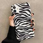 Water Stick Style Hard Protective Case For iPhone 12 / 12 Pro(Zebra Texture) - 1