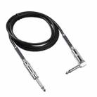 TC048SL 6.35mm Plug Straight to Elbow Electric Guitar Audio Cable, Cable Length:3m - 1