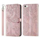 Life of Tree Embossing Pattern Horizontal Flip Leather Case with Holder & Card Slot & Wallet & Photo Frame & Lanyard For iPhone 6 & 6s(Rose Gold) - 1