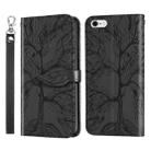 Life of Tree Embossing Pattern Horizontal Flip Leather Case with Holder & Card Slot & Wallet & Photo Frame & Lanyard For iPhone 6 & 6s(Black) - 1