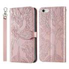 Life of Tree Embossing Pattern Horizontal Flip Leather Case with Holder & Card Slot & Wallet & Photo Frame & Lanyard For iPhone 6 Plus & 6s Plus(Rose Gold) - 1