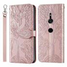 For Sony Xperia XZ2 Life of Tree Embossing Pattern Horizontal Flip Leather Case with Holder & Card Slot & Wallet & Photo Frame & Lanyard(Rose Gold) - 1