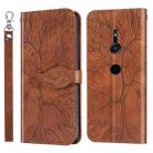 For Sony Xperia XZ2 Life of Tree Embossing Pattern Horizontal Flip Leather Case with Holder & Card Slot & Wallet & Photo Frame & Lanyard(Brown) - 1